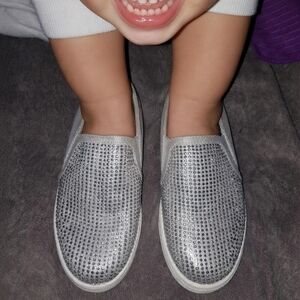 Fergalicious Silver Kids Slippers